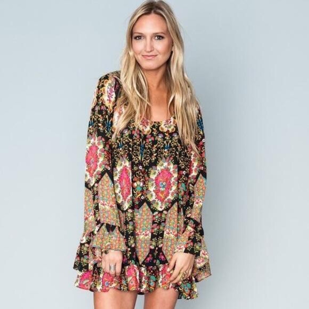 Margo Mini Dress- Merry Gold